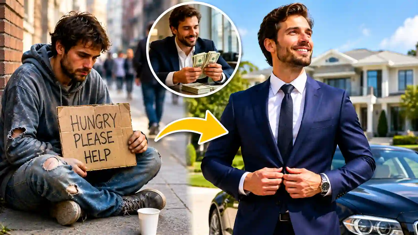 The Homeless Man Who Couldn't Afford Food Became a Millionaire